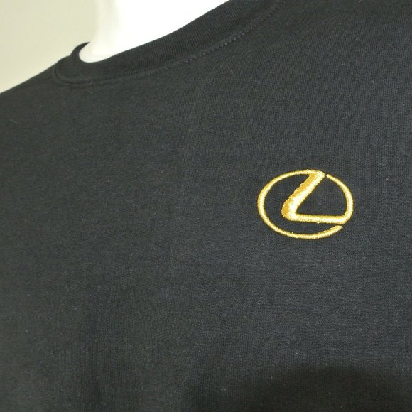 LEXUS Gold Logo Car Dealership Black Sweatshirt Employee Uniform Shirt Size XL - Picture 5 of 16